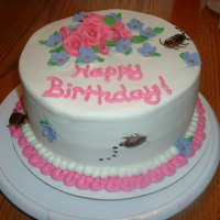 Help They Won't Get Off My Cake!...lol A typical buttercream birthday cake with a funny surprise. All handmade. So much fun to make! If you want to read more about it search for...