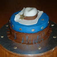 An Ol' Cowboy Hat All handmade..the hat is cake covered in fondant. Buttercream cake with fondant accents. Lots of cool cakes on cc were inspiring! TFL!