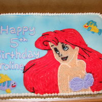 Ariel This is a 1/4 sheet cake, all buttercream icing.