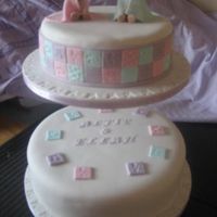 Joint Christening Cake Joint christening cake I was asked to make for my niece and nephew. Top cake is inspired by one of Lindy Smith's designs and was lots...