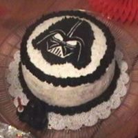 Fbct Darth Vader 9In Round Choc Cake With Vanilla Bc Icing FBCT Darth Vader 9in round choc cake with vanilla bc icing