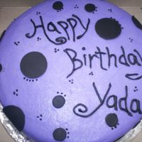 Polka Dot Cake buttercream with fondant accents