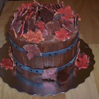 Barrel Of Leaves I got this idea from several CCers. I made this for Thanksgiving at my in-laws. Leaves and panels MMF - the little chocolate chunks are...