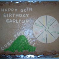 Carlton's 50Th Over The Hill/spin The Wheel Bday another cake inspired from a member on cake central - 12 x 18 sheet butter pecan - they loved it