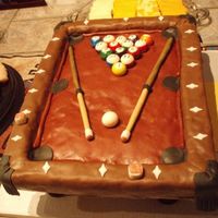 Pool Table Fondant pool table cake
