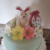 Easter Bunny Fondant easter bunny and egg figures
