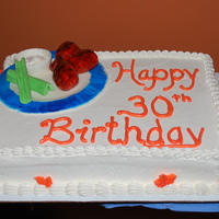 Hot Wings Birthday Cake Hot Wings, cup of ranch dressing, plate, and celery all made from fondant. "Ranch" dressing is icing. Brushed gel mixed with a...