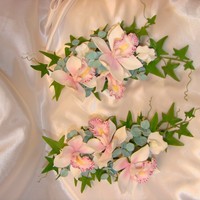 Cymbidium Orchid This is the first time I posted a picture of my work.These were made for the Bride to put it next to here weddingcake.Hope you like them...