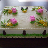 Easter Peeps I used chocolate bunnies and peeps as accents. The rest is buttercream.