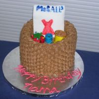 Sewing Basket Sewing basket with fondant sewing supplies