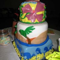 Beach Party Side view of the cake