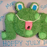 Frog Cake This cake was made for a family gathering for July birthday's. I copied the design from another picture on this website. It's...