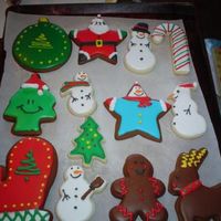 Christmas Cookies Gingerbread and sugar cookies decorated with royal