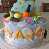 Spa/diva Birthday Party This was the funnest cake I have ever done. The purse is cake also w/bc frosting and all the accents are fondant.