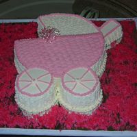 Buggy Almond yellow cake, buttercream icing