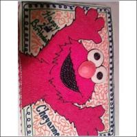 Elmo Sheet cake with buttercream elmo