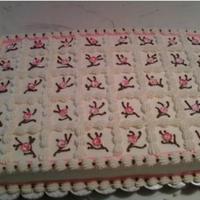 My Other Wedding Cake this is the sheet cake scored i made to be easy to serve