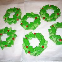 Holy Wreath Christmas Cookies Sugar cookies with royal icing