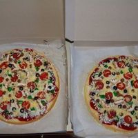 Pizza Pizza This is fun for kids or sugar junkies. People were fooled at first. Marshmallow with cocoa powder for the sliced mushrooms. Sugar gumdrops...