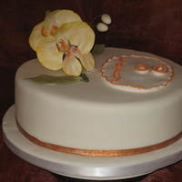 60Th Birthday Cake This was my first attempt at making flower paste orchids
