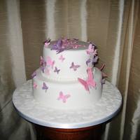 Cake For 60Th Birthday Asked to do a cake for a 60th birthday for lady who loves butterflies, plus cupcakes to blend in with scheme (pink and lilac/mauve