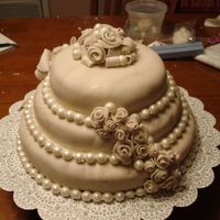 First Fondant Cake my mom and my first fondant cake, had some trouble with the covering