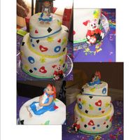 Alice In Wonderland Baby Shower This cake was made to fulfill a Baby Shower order for an Alice in Wonderland theme...the shower hosts wanted Alice to look like the Momma...