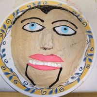 Dummy Cake This was a cake I made for our horror movie night. It was based on the cover of "Dead Silence"- about dummies.