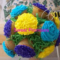 A Florist's Birthday Treat This is an 'aerial' view of my cupcake bouquet