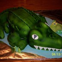 Al The Aligator My first 3D Cake! It was so much fun. I was hooked on fondant from then on.