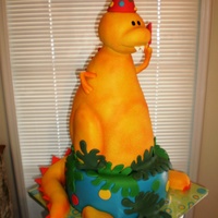 Cartoon Dinosaur Client sent me a picture of the plate they were using for the child's first birthday. This is my version of the dinosaur. Thanks for...