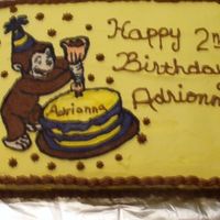 Curious George Vanilla cake with Curious George as a FBCT. This was for a friends grand daughter who loves Curious George. I really enjoy doing these...