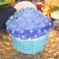 Cupcake Triple Chocolate fudge cake on the bottom & French Vanilla on the top. I made this for my sister. It is all made out of BC Frosting.