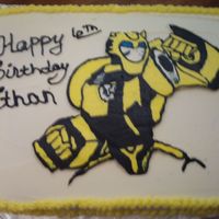Bumbleebee Transformers Cake This is my fist attempt at a FBCT. I have never taken any of the classes. So i thought I would give it a try and see how it would turn out...