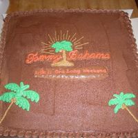 Tommy Bahama Cake My first time trying a frozen buttercream transfer...