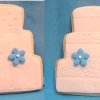 Wedding Cake Cookies NFSC with MMF, texture mat, and pearl dust.I did 60 of these for my niece's wedding. I really liked how they turned out.