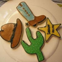 Cowboy Cookies For my nephew's 1st birthday.NFSC with Alice's Cookie Icing