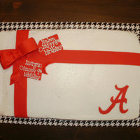 Roll Tide! WASC, buttercream & fondant accents. Made for two sisters born on the same day, one year apart...