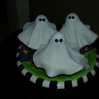 Ghost Cupcakes I saw other fondant ghost cupcakes on Cake Central and wanted to try myself. Thanks for the inspiration. I made three plates of these for a...