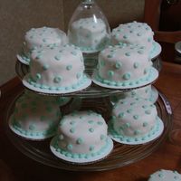 Baby Shower Mini Cakes I made 22 of these mini 3-layer french vanilla cakes with almond buttercream and fondant for my sil's baby shower. She was very...