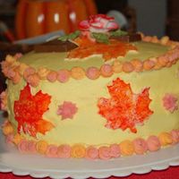 Sponge Painted Fondant.... I had to make this cake the other day after finding a recipe here for caramel filling. It came out really yummy with my devil's food....