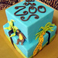 Zoo Cake This was a fake cake for a zoo auction! I had so much fun making this one!