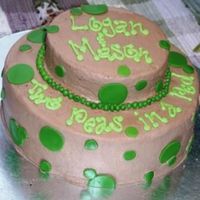 Twins Two Peas In A Pod Twins baby shower with the theme "two peas in a pod" Chocolate with chocolate filling for the expecting mother of course!