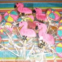 Flamingos And Beach Balls! Fun summer girl cookies!