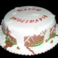 Holiday Victorian Village Made for holiday dessert party 2006. Based on a Nicholas Lodge design. This was the second cake that I decorated with rolled fondant, so...