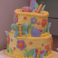 Grace's 1St Birthday Cake I just finished the Wilton classes and decided to try out my new skills. This is buttercream with fondant accents. Any tips on smoothing...