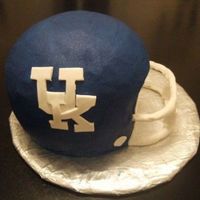 Uk Football Helmet Buttercream icing. Fondant decorations