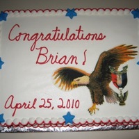 Eagle Scout Cake A co-worker's son became an Eagle Scout and he asked me to make this cake for the celebration. The Eagle is an edible image.