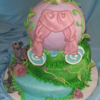 Cinderella's Dream Made with fondant, buttercream and gumpaste.
