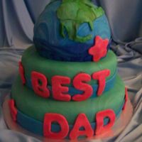 World's Best Dad Made with fondant.